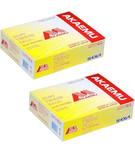 Amazon | アカエム ソフトテニスボール カゴ入り 練習球 10ダース 軟式